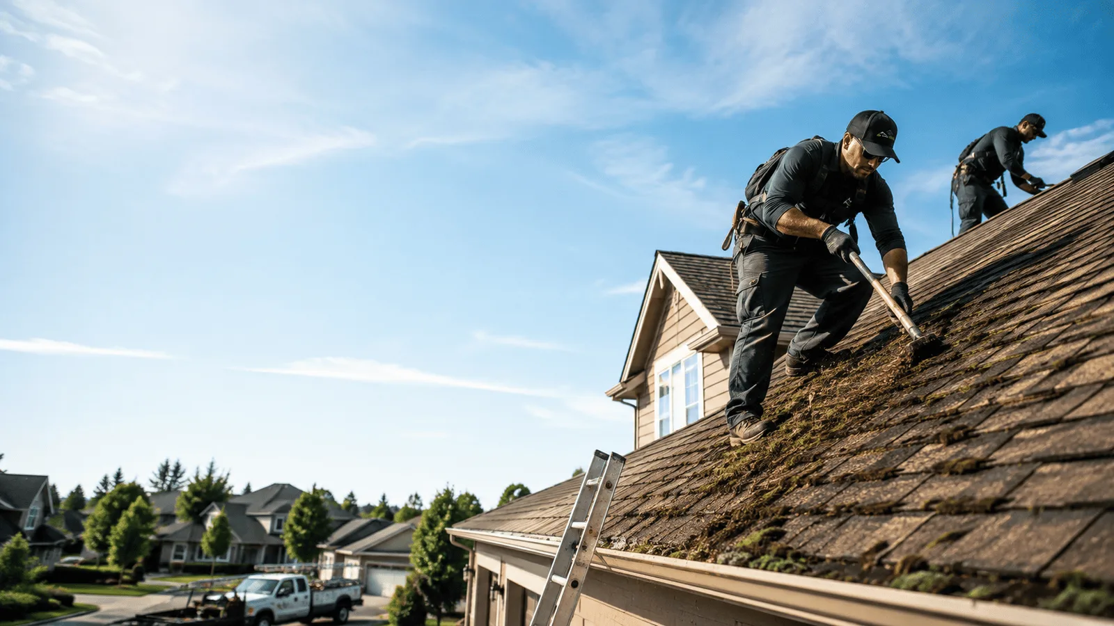 Roof Moss Removal in Leland, IL near me
